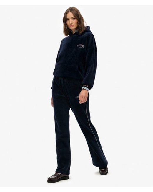 Superdry Blue & Co Country Club Velour Straight joggers