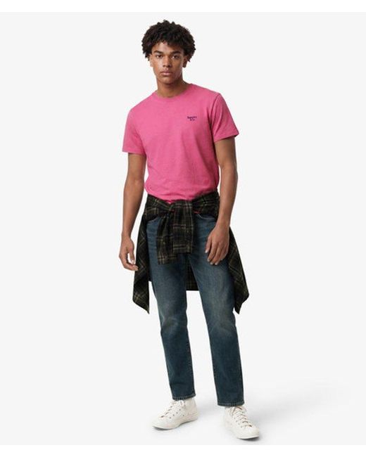 Superdry & Co Essential Serif Logo Embroidered T-shirt for men