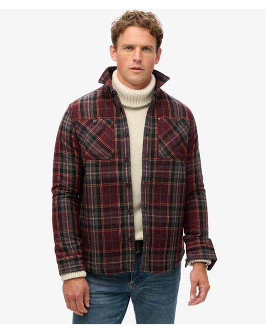Superdry Brown & Co The Merchant Store - Quilted Overshirt for men