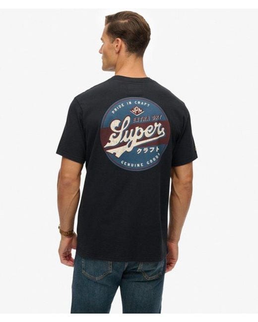 Superdry Black & Co Tap Room Oversized T-shirt for men