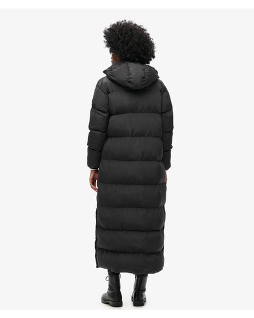 Superdry Black & Co Classic Logo Badge Puffer Coat