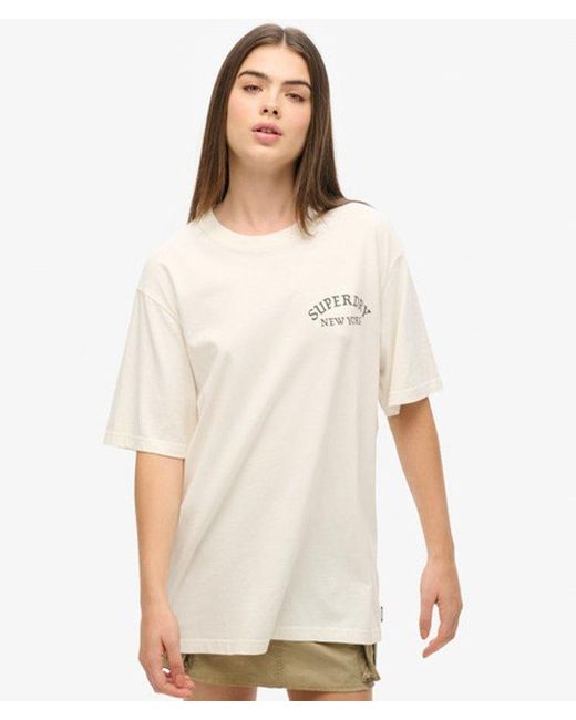 Superdry Natural & Co Oversized Tattoo Back Graphic T-shirt