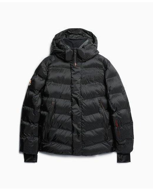 Superdry Black Sport Ski Sport Puffer Jacket for men