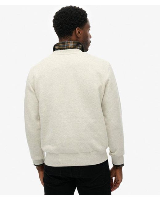 Superdry White & Co Essential Logo Crew Sweatshirt for men