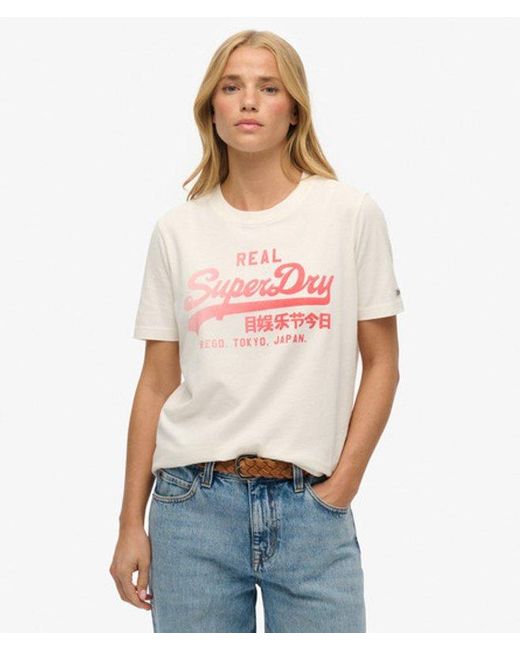 Superdry Red & Co Vintage Logo Fade T-shirt