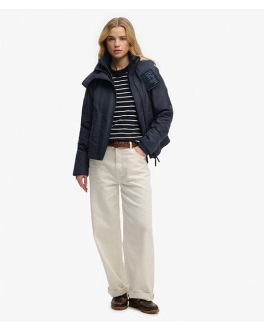 Superdry Blue Hooded Artic Windcheater Jacket