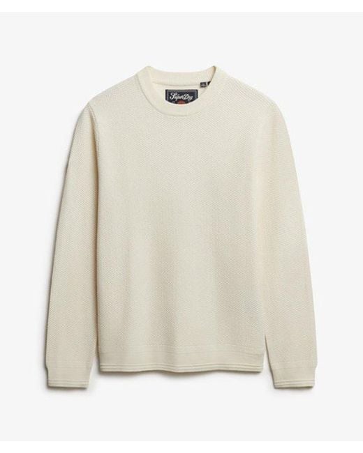 Superdry White & Co Light Weight Cotton Texture Jumper for men