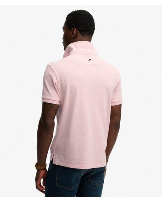 Superdry Pink & Co Classic Pique Polo Shirt for men