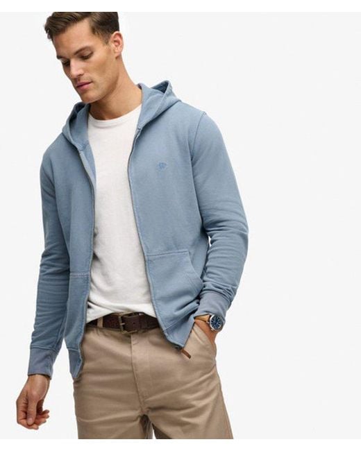 Homme Sweat À Capuche Zippé Essential Classic Taille Superdry pour homme en coloris Blue