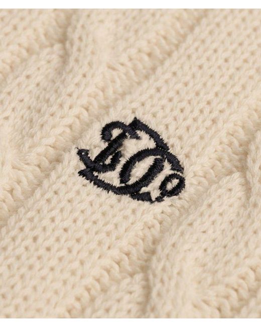 Superdry Natural & Co Cotton Cable Knit Crew Jumper for men