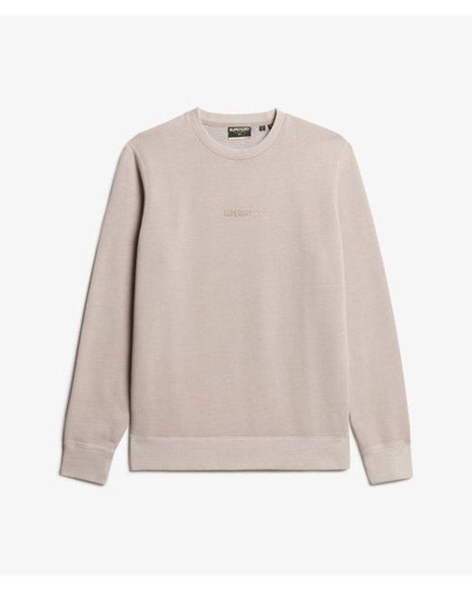 Superdry Brown & Co Oversized Micro Logo Crew Sweatshirt