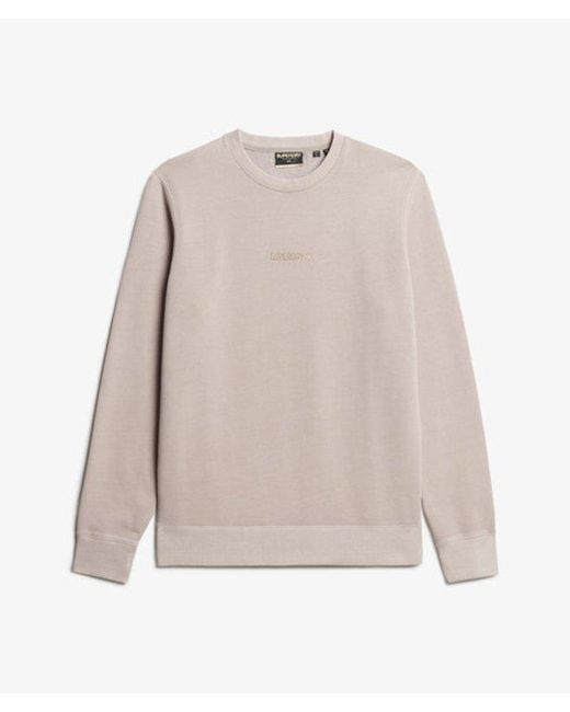 Superdry Gray & Co Micro Logo Crew Sweatshirt for men