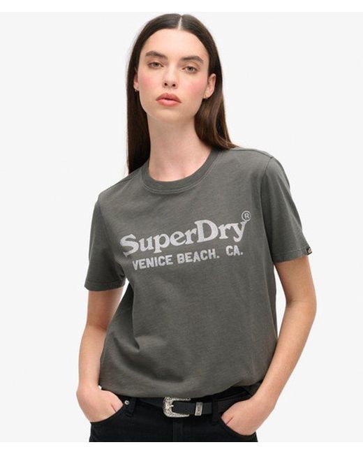Superdry Black & Co Metallic Venue Relaxed T-shirt