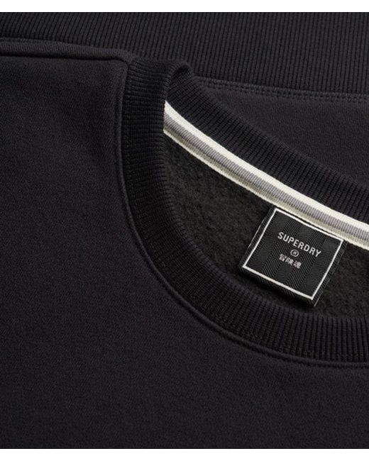 Superdry Black & Co Vintage Logo Embroidered Crew Sweatshirt for men