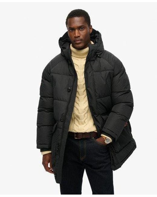Superdry Expedition Puffer Parka Jacket in Black for Men Lyst UK