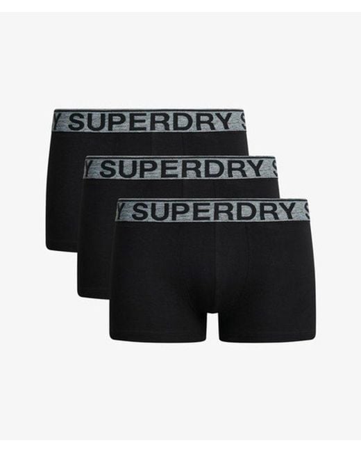 Superdry White Organic Cotton Trunk Triple Pack for men