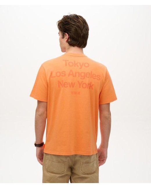 Superdry & Co Core Logo City T-shirt X None / Florida Orange - Size: Xxl for men