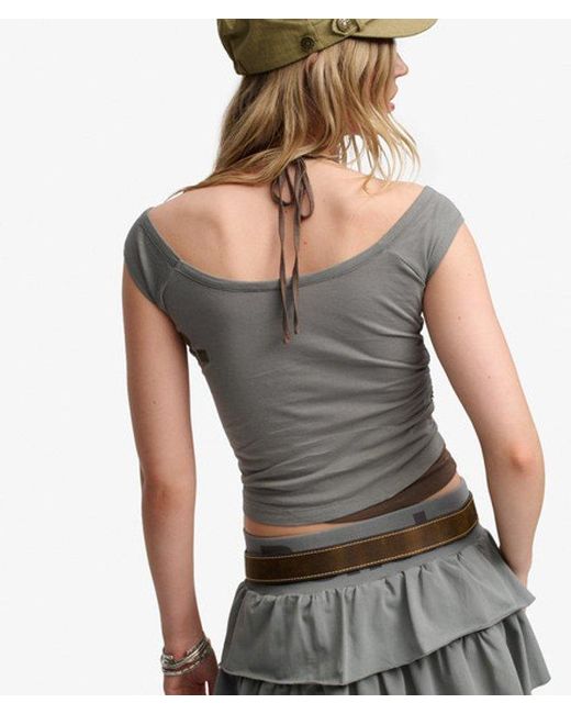 Superdry Gray Bench X & Co Bench Two-in-one Halter Top