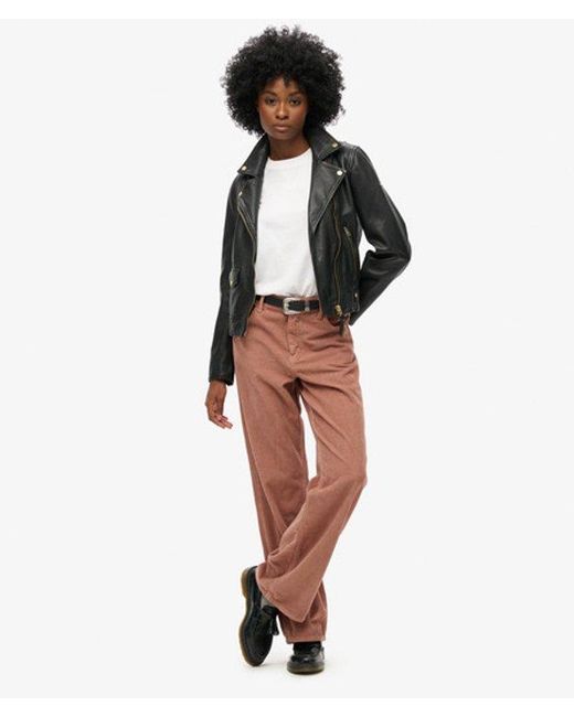 Superdry White & Co Mid Rise Wide Leg Cord Trousers