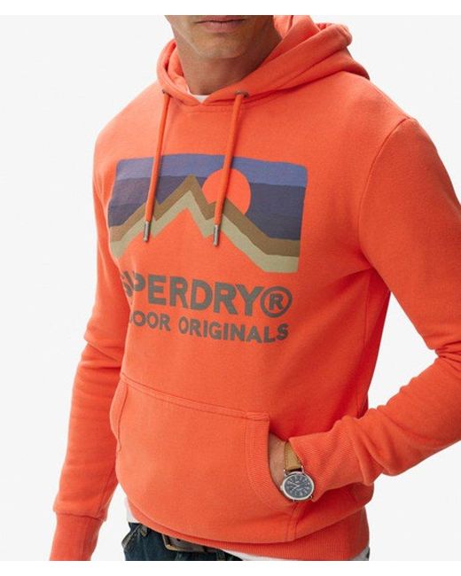 Superdry Red & Co Great Outdoors Relaxed Hoodie for men