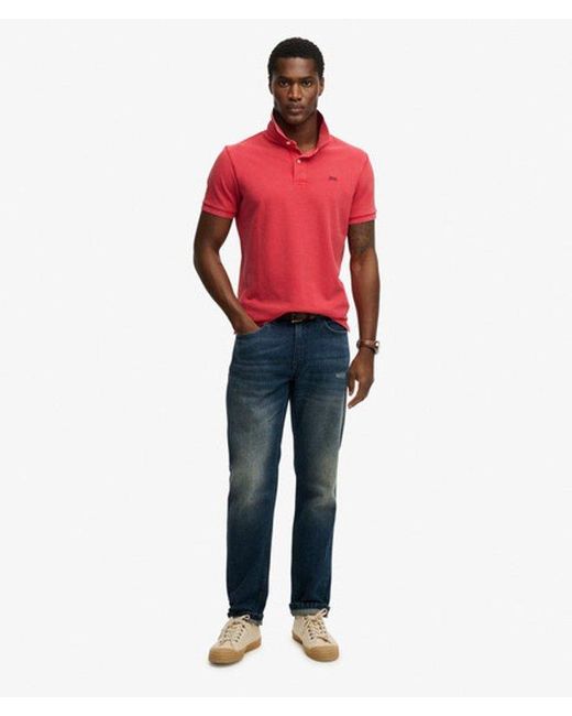 Superdry Red & Co Classic Pique Polo Shirt for men