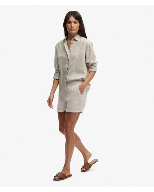 Superdry White & Co Mid Rise Linen Shorts