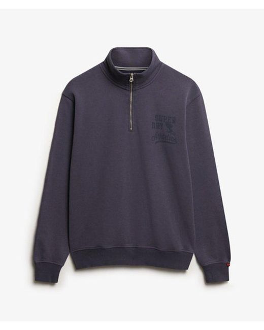 Superdry Blue & Co Athletic Essentials Half Zip Sweatshirt for men