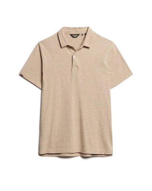 Superdry Brown Jersey Polo Shirt for men