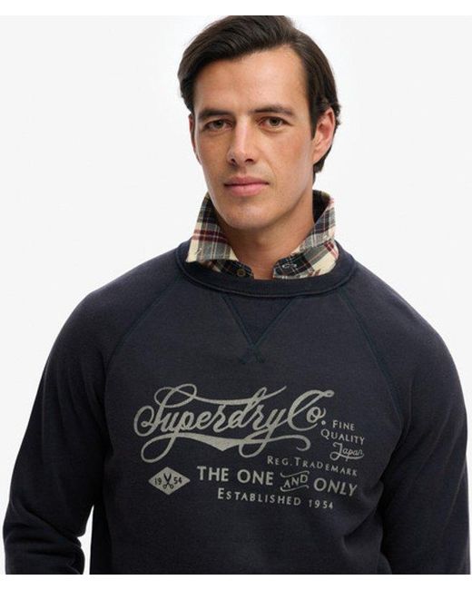 Superdry Blue & Co The Merchant Store - Vintage Print Sweatshirt for men
