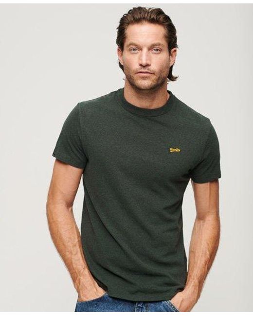 Superdry Green Organic Cotton Essential Small Logo T-shirt for men