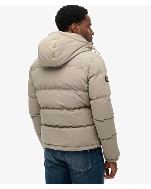 Superdry Gray & Co Everest Short Hooded Puffer Jacket for men