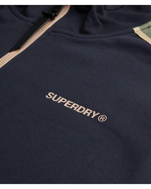 Superdry Blue Tech Cult Loose Track Top for men