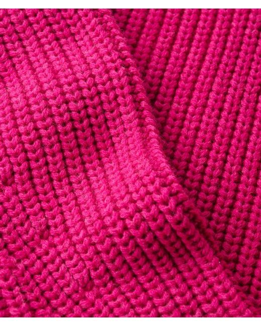 Superdry Pink Slouchy Stitch Roll Neck Knit - Size: 16