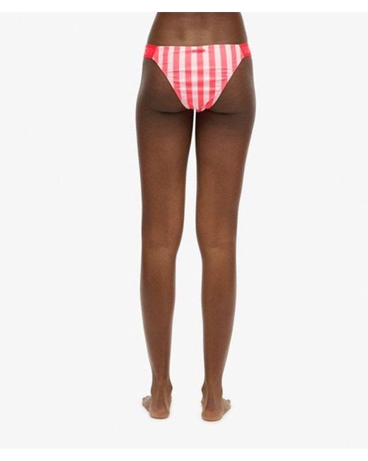 Bas de bikini espiègle rayé Superdry en coloris Pink