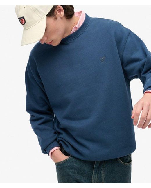 Superdry Blue & Co Oversized Crew Sweatshirt for men