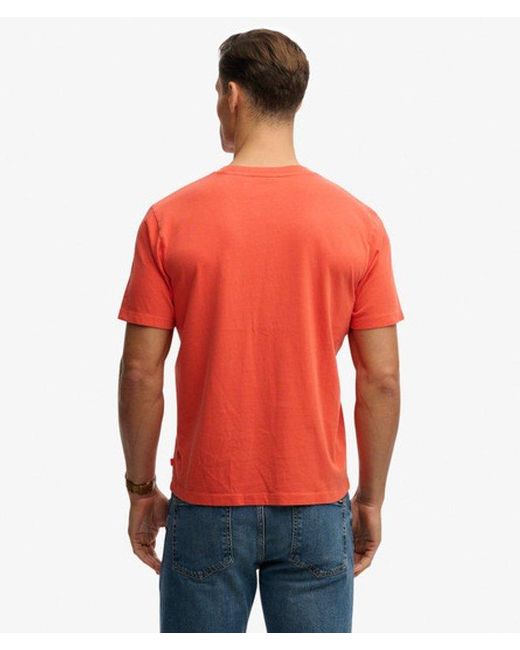 Superdry Red & Co Micro Logo T-shirt for men