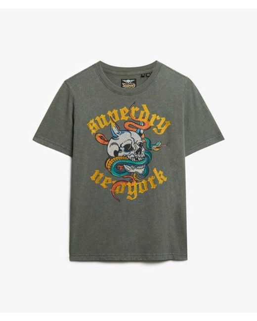 Superdry Green Neo Trad Tattoo Relaxed T-Shirt