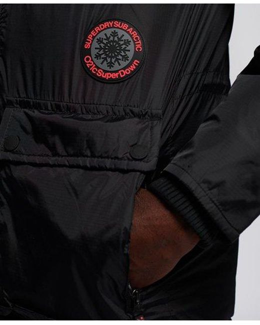 Superdry Black Sub Arctic Ice-Edition Down Jacket for men