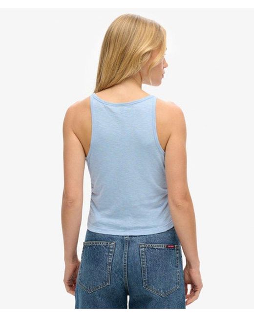 Superdry Blue & Co Ruched Tank Top