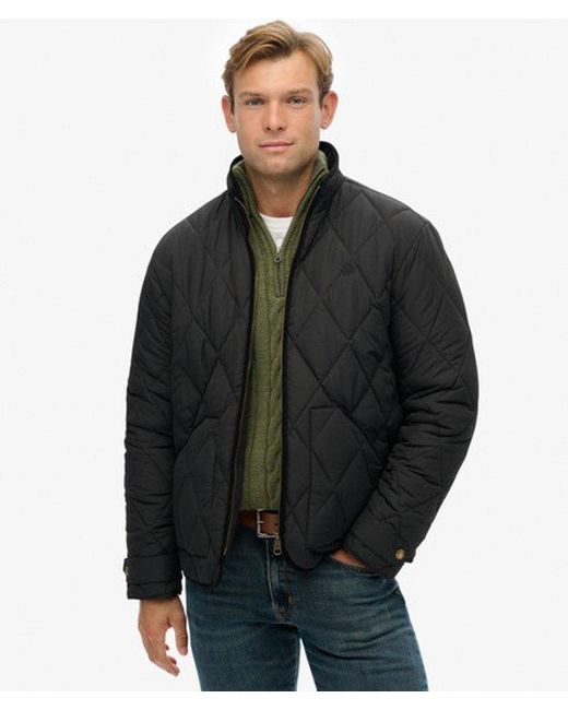 Superdry Black Quilted Estate Liner Jacket for men