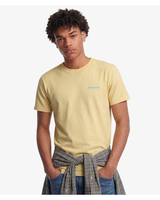Superdry Gray & Co Essential Company Logo Embroidered T-shirt for men