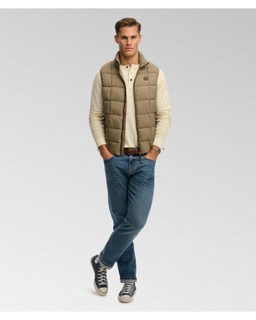 Superdry Green & Co Box Quilt Fuji Lite Gilet for men