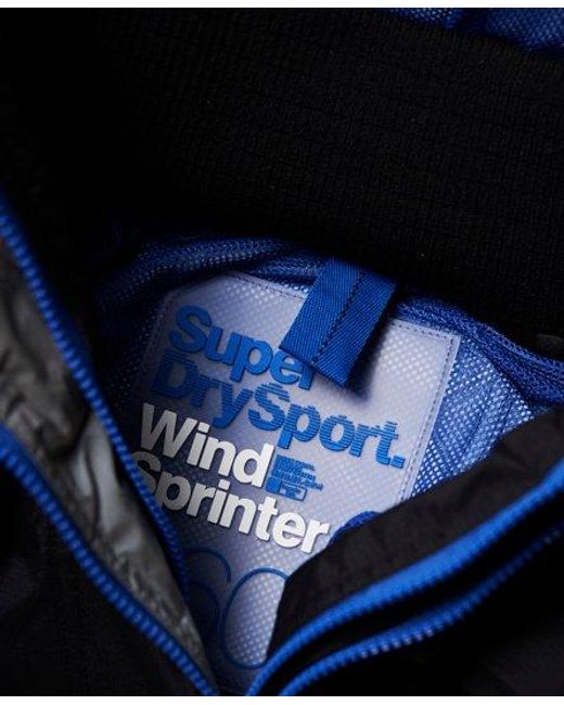 Superdry Blue Hooded Sd-Windsprinter Jacket /Cobalt for men