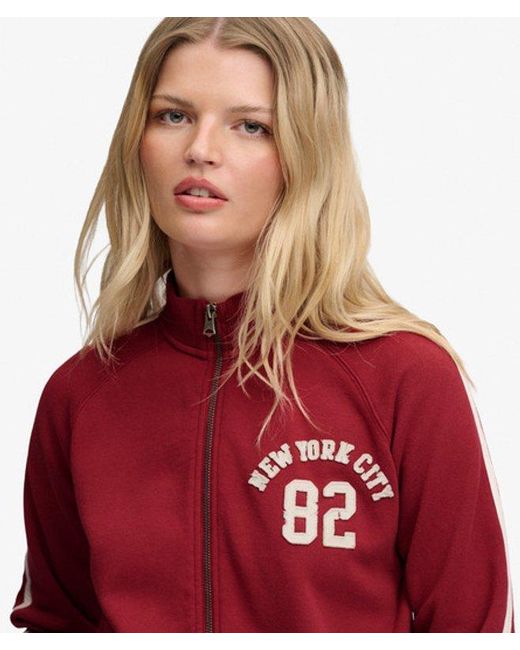 Superdry Red Athletic Applique Track Top