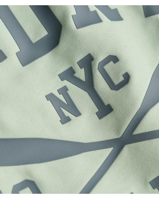 Superdry Green & Co Printed Logo 16-inch Swim Shorts for men