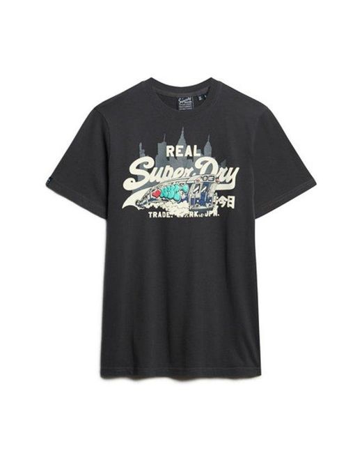 Superdry Gray & Co New York Graphic T-shirt for men