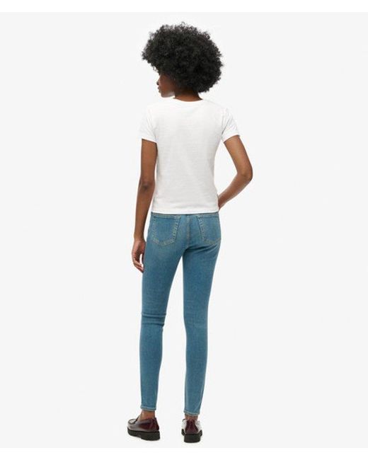 Superdry Blue & Co Cotton High Rise Skinny Denim Jeans