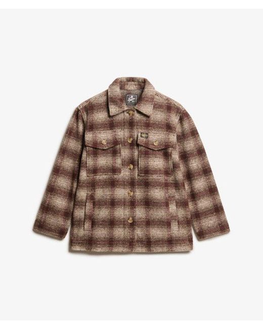 Superdry Brown Heavyweight Unlined Overshirt