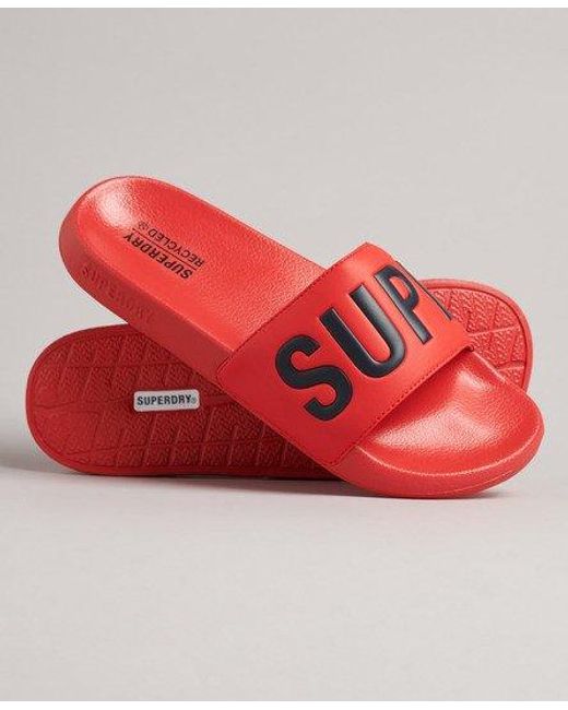 Superdry Red Core Pool Sliders for men