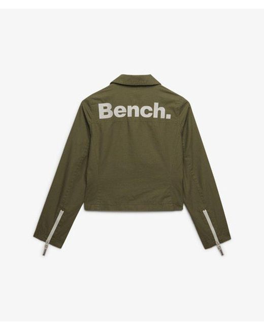 Superdry Green Bench X & Co Bench Double Zip Collar Ripstop Jacket